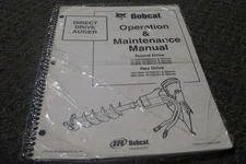 Bobcat IR 15H 30H Hex Direct Drive Auger Owner Operator Maintenance Manual xz