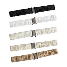 Women Elastic Waist Belt Trendy Versatile Pleated Stretch for Dress Overcoat