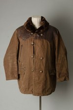 VTG 50S French Canadienne Mackinaw Leather and Canvas Jacket