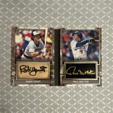 2025 Topps Dual Autograph Jumbo Lumber Bat Relics Yount Molitor Brewers /10