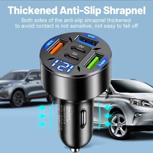 Fast car Charger  USB Type C 250W 5 Ports Adapter In Car For IPhone