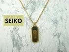 Vintage Seiko Digital Necklace Watch Quartz Battery Replaced