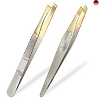 SchräGe Pinzette, Set Mit 2 Pinzetten Aus Edelstahl, PräZision, Zupfen Von A