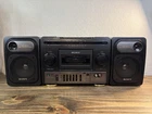 Sony Boombox CFS-1030 AM FM Radio Works Cassette Player Doesn’t Detach Speakers