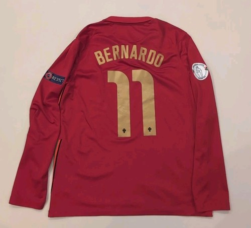 Nike Portugal Jersey #11 Bernardo UEFA Nations League Winner Badge Patch XL LS - Picture 4 of 15