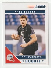 Nate Solder RC - New England Patriots (NFL Football Card) 2011 Score # 366 Mint