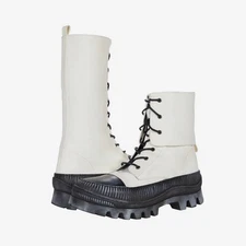 NWT Free People Goldie Lug Sole Lace Up / White EU 39 US 8-8.5