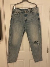 Marks And Spencer’s Mom Ripped Plus Size Denim Jeans Size 18 Regular