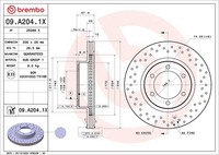 2X Brembo Bremsscheibe Gelocht/Innenbel. Ø338Mm FüR Toyota Land Cruiser LJ12_