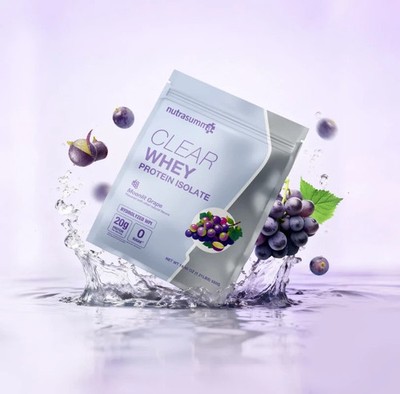 nutrasumma Clear Whey Protein Isolate 1.2 lbs - Moonlit Grape Flavor