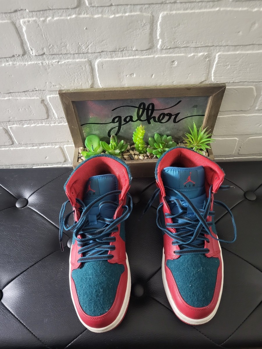 Size 10.5 - Air Jordan 1 Mid Gym Red Dark Sea for sale  display picture 2