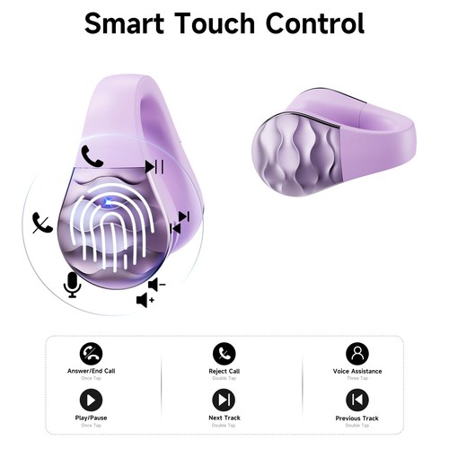 Wireless Bluetooth Earbuds, Open Ear Clip Earphones, Sport Ear Buds for iPhon... - Picture 7 of 8