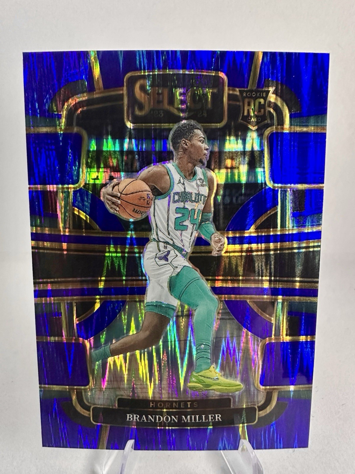 2023-24 Panini Select - Concourse Brandon Miller #80 Blue Flash Prizm /99 (RC)