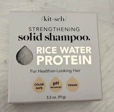 Kitsch Rice Water Protein Strengthening Solid Shampoo Bar Color Safe 3.2 oz./91g