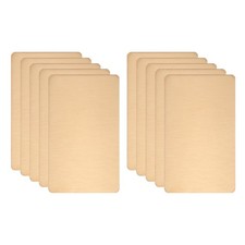 15pcs Metal Business Card 3.5x2.1x0.02 Inch Engraving Card Adhesive Copper Tone
