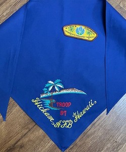 Vintage Boy Scouts Troop 97 Hickam AFB Hawaii Neckerchief Aloha Council BSA