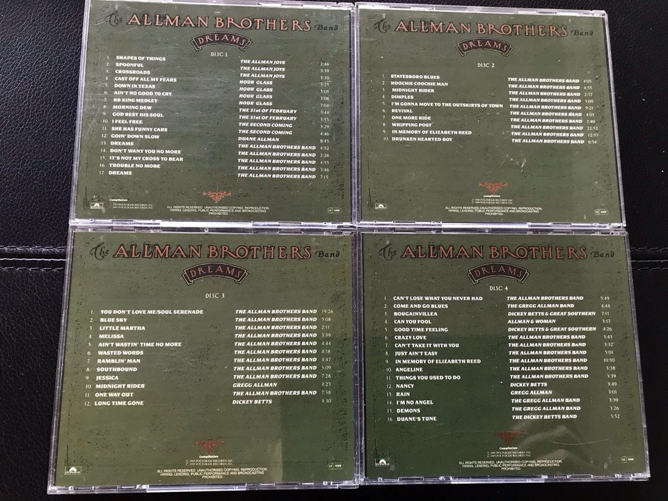 4 CDs : THE ALLMAN BROTHERS BAND - Dreams , CD 1989 , Southern Rock - Bild 2 von 4