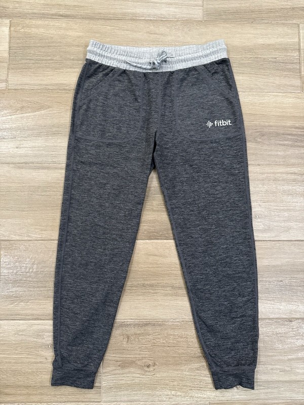 Marine Layer Weekend Sport Women's Jogger MEDIUM Gray Fitbit Logo Sweatpants 25"
