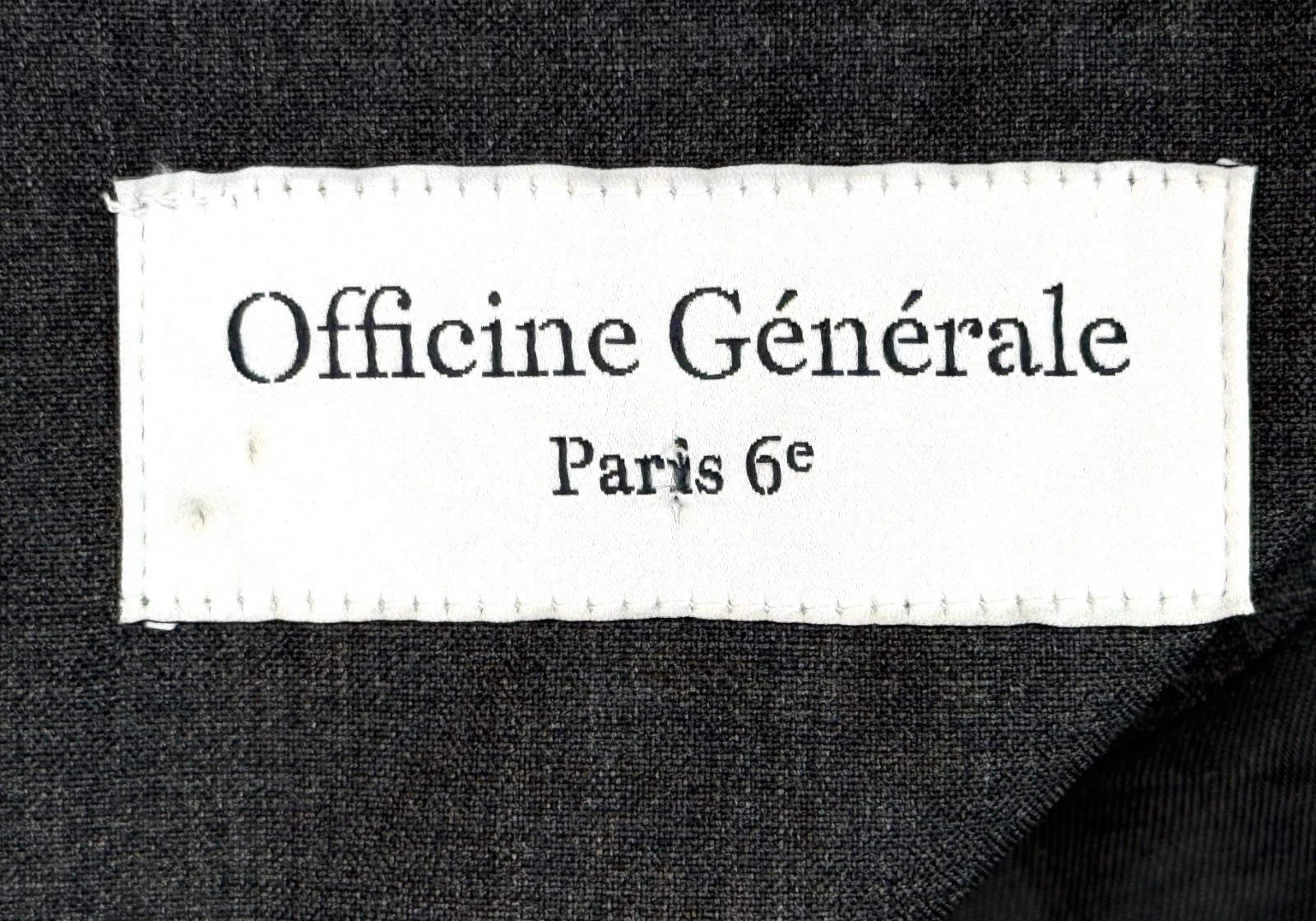 Officine Generale Men's Charcoal Jacket 4 Utility Pockets Tech Water Resist sz M - product detail image 9