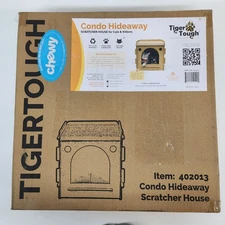 Tiger Tough Condo Hideaway Cardboard Cat Scratcher House 16.5" x 13.75" x 15.75"