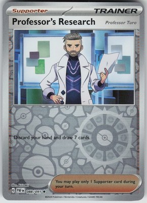 Professor's Research - 088/091 Reverse Holo Rare SV: Paldean Fates NM