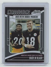 2025 Panini Absolute Football Introductions Will Howard Kaleb Johnson #I-WHD RC