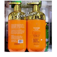 Finesse Glow Carot Whitening Face body Lotion Glutathione Kojic Acid Carot Oil