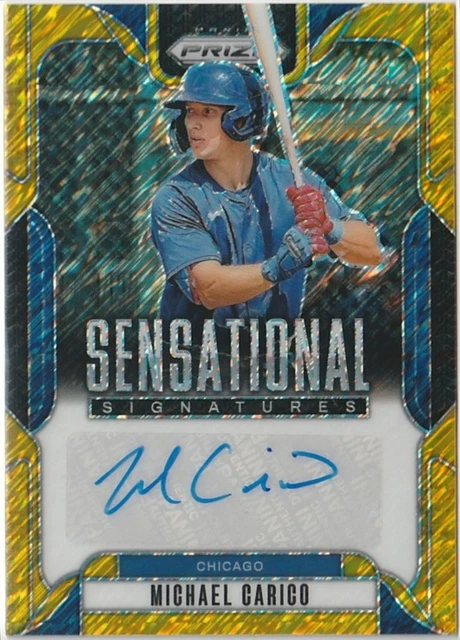 Michael Carico 2025 Prizm Rookie Gold Shimmer Auto SSP #SS-MC Baseball #/4
