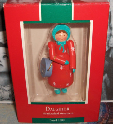 Daughter`1989.She's Wearing Her Red Holiday Coat.Hallmark Ornament,NOS`FREE 2 US