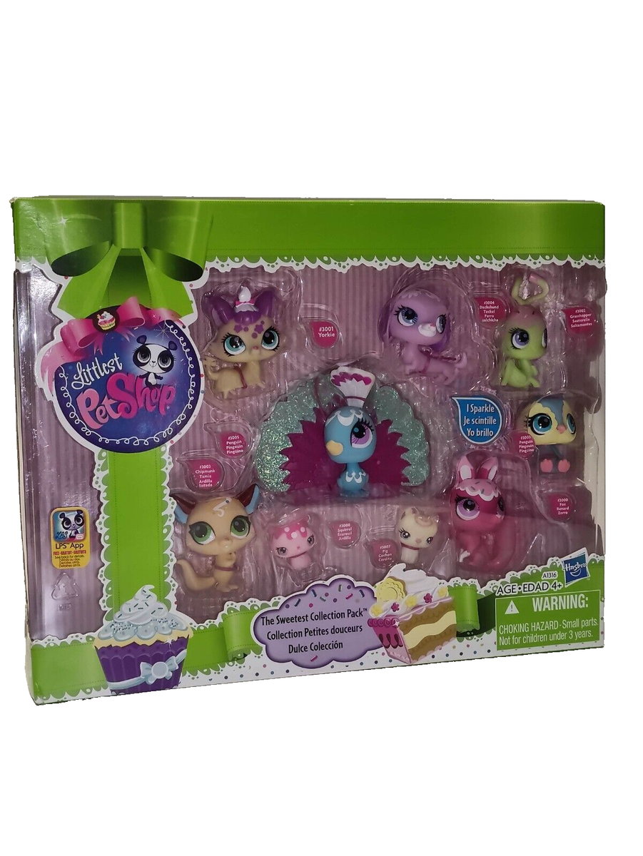 Littlest Pet Shop The Sweetest Collection Pack 9 Pets Peacock 3006