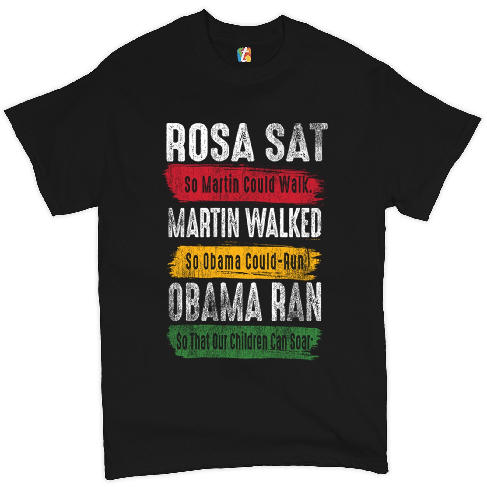 ALTRA T shirt Rosa Sat Martin Walked Obama Ran BLM diritti civili uguaglianza maglia uomo