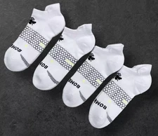 Bombas 4-Pack Ankle Socks White Unisex Socks Size Large