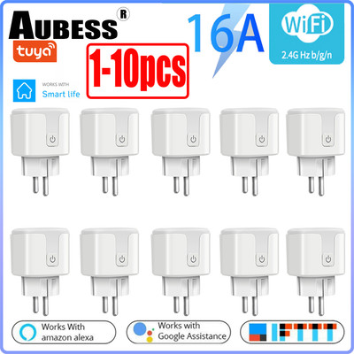 Tuya 16A EU Plug WiFi Wireless Smart Socket Remote Control Timing Smart Scene