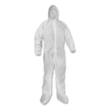 Kleenguard Kga20 Lightweight Coverall With Hood, Boot, Zip Front, Elastic Wrists