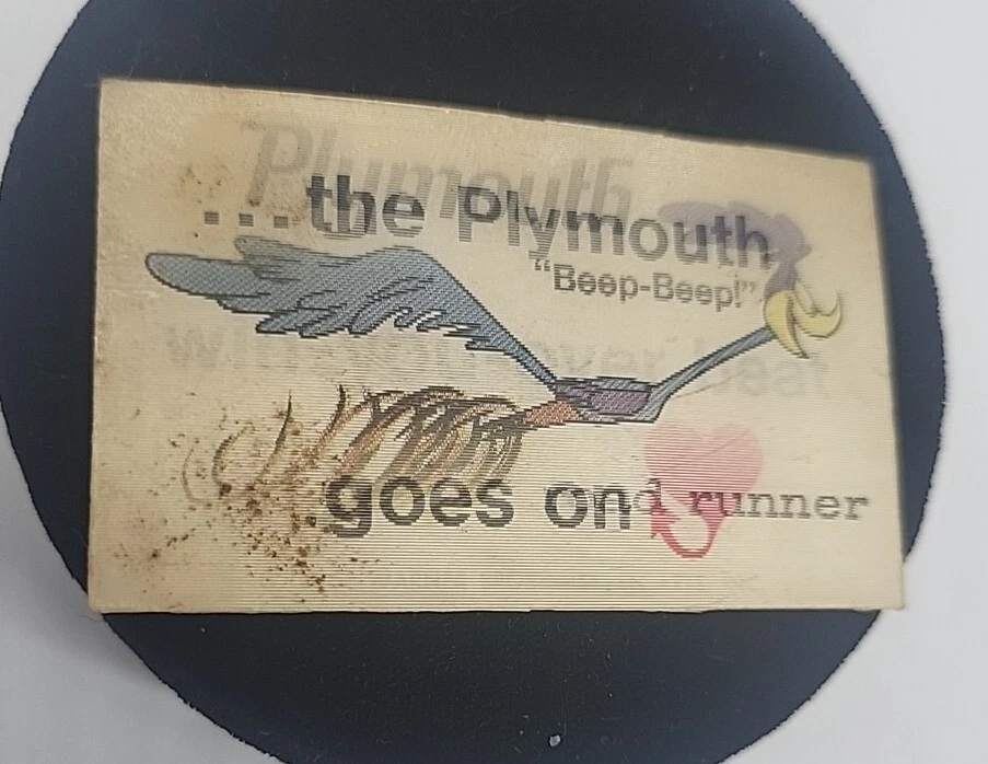 1968 69 Plymouth Road Runner Heart Win You Over Flicker 3D Decal Mopar 1970 71 - Image 3 of 4