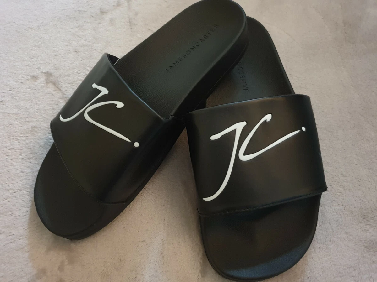 Jameson Carter JC Sliders Sandals Black Size 6 eBay