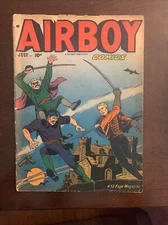 AIRBOY COMICS #6 Comic Book HILLMAN 1951 Golden Age 10 Cent COMPLETE Nice!