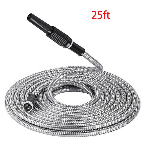 25 Ft Flexible Stainless Steel Water Pipe Lightweight Fit For Garden Water Pipe - Picture 2 of 9