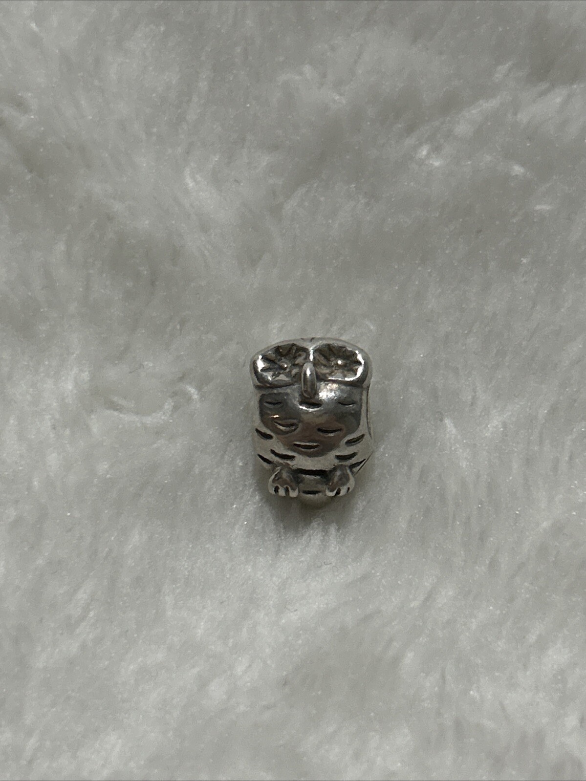 Authentic Pandora Sterling Silver Owl Bead Charm