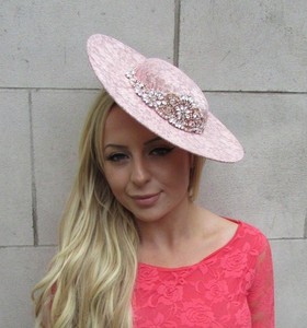 pink boater hat