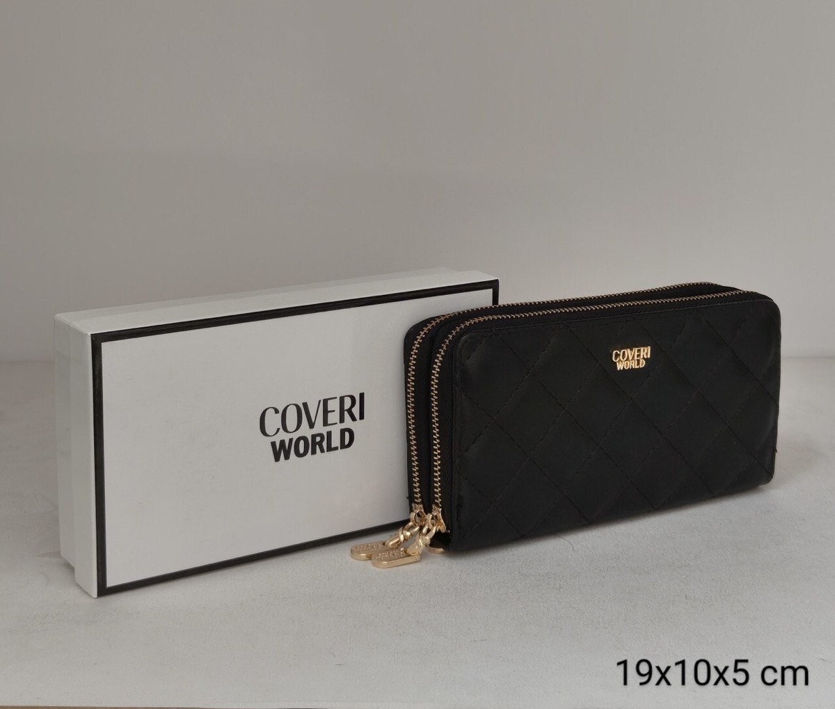 Portafoglio Donna grande Enrico Coveri ecopelle con doppia zip borsellino  regalo