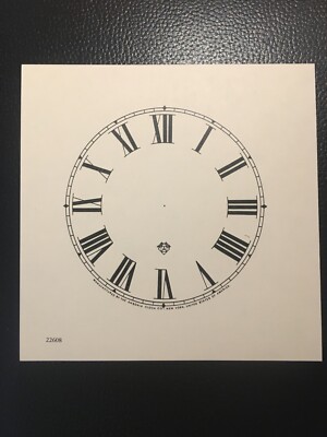 Antique Clock Parts- Ansonia Paper Dial 4-1/2  Aged- Roman