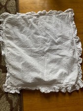 Vintage Ralph Lauren White Ruffle Trimmed HOME LAKE Euro Size Pillow Sham