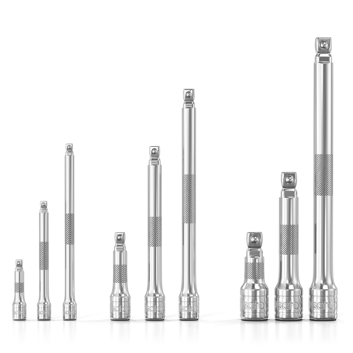 Wobble Socket Extension Set 9pc | 1/2 3/8 1/4