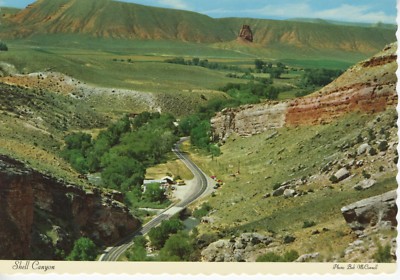 Shell Canyon Red Pillar US 14 Big Horn Mountains Wyoming WY Vintage Postcard D24
