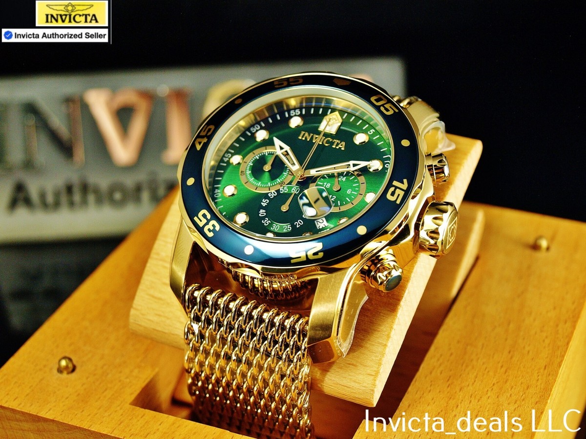 看板的モデル★緑金★クロノグラフ INVICTA Pro Diver 23425 看板的モデル☆緑金☆クロノグラフ INVICTA Pro Diver 23425