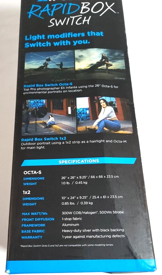 Westcott Rapid Box Switch Strip Softbox 1x2 in **New in box** - Image 4 of 4