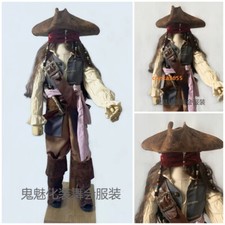 Jack Sparrow Costume Kids Pirates of the Caribbean Cosplay Outfits Halloween