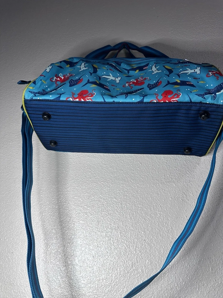 Stephen Joseph Zip Up Sharks & Ocean Creatures Duffle Bag With Handles & Straps. - Image 4 of 4