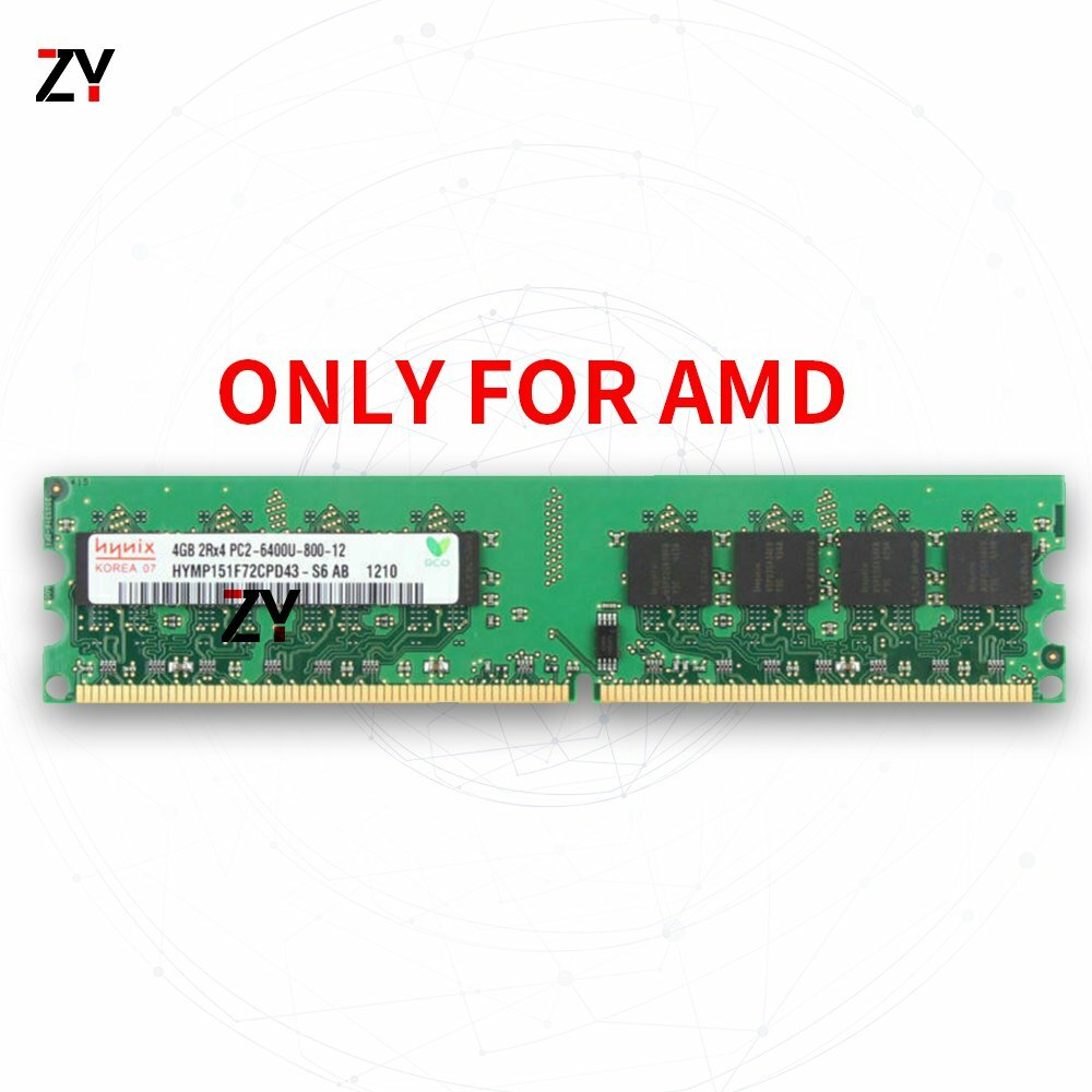 KEMBONA Commercio All'ingrosso 2 Pz/lotto DESKTOP DDR2 8 GB K (2X4 GB) 800 MHz PC2-6400 Memoria Desktop DDR2 8G A Doppio Canale Per Compatibile Con AMD